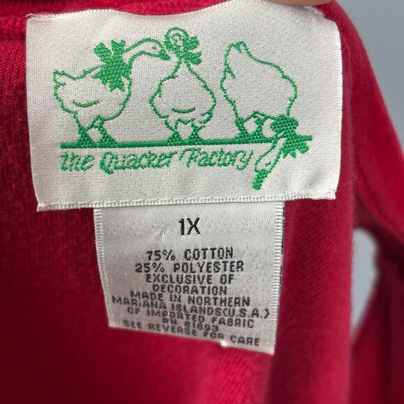 The Quacker Factory Red Velvet Diamond Bling Tank Plus 1X Layering Embellishment - Picture 7 of 7